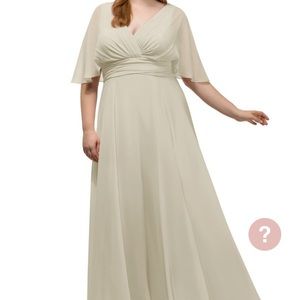 Azazie Pamela Bridesmaid Dress Taupe 22